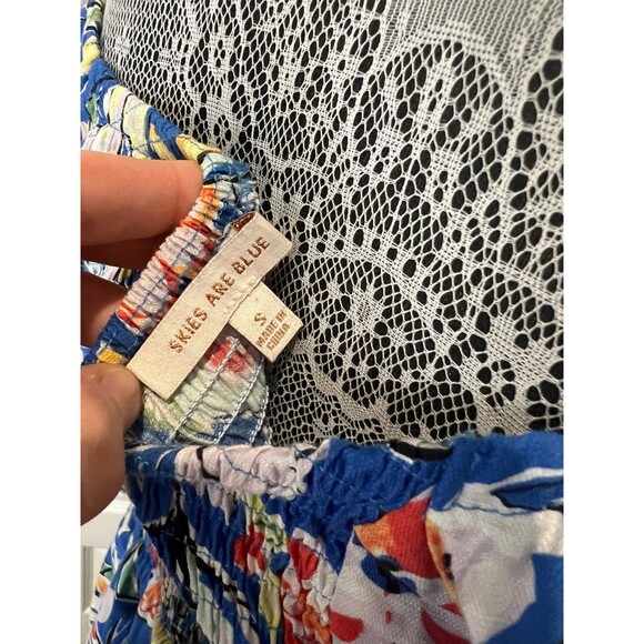 Skies are Blue Meet Me On The Terrace Maxi Dress Floral sz Small - Picture 9 of 10